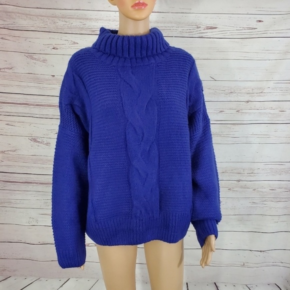 Elodie Sweaters - Elodie Sweater L Blue Knitted